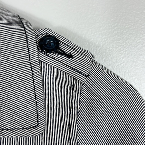 Old Navy Beige Striped Pea Coat - Picture 4 of 16